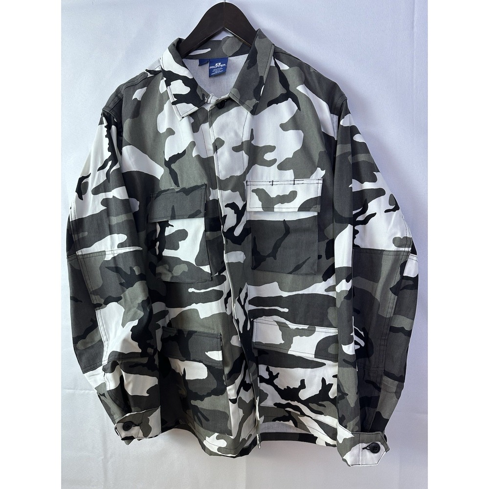 Proper Camo Urban Grey & White Shirt Jacket Sz L/R